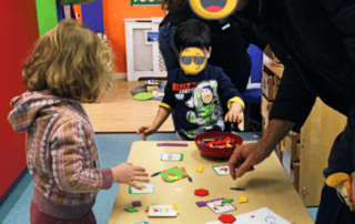 Building blocks and toddler activities at Monkey Puzzle Day Nursery Enfield for early childhood development.