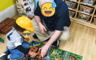Brightly colored children’s toys and educational materials displayed in a well-organized playroom at Monkey Puzzle Day Nursery Enfield, promoting early childhood development and fun learning experiences.