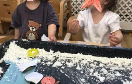 Softplay toddler activity at Monkey Puzzle Day Nursery Enfield, featuring young children engaging with sensory and arts and crafts in a nurturing learning environment.