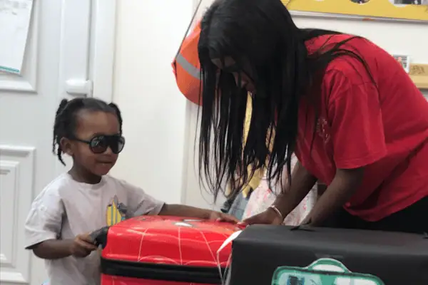 Luggage screening at Monkey Puzzle Day Nursery Enfield, ensuring safety and security for children and staff.